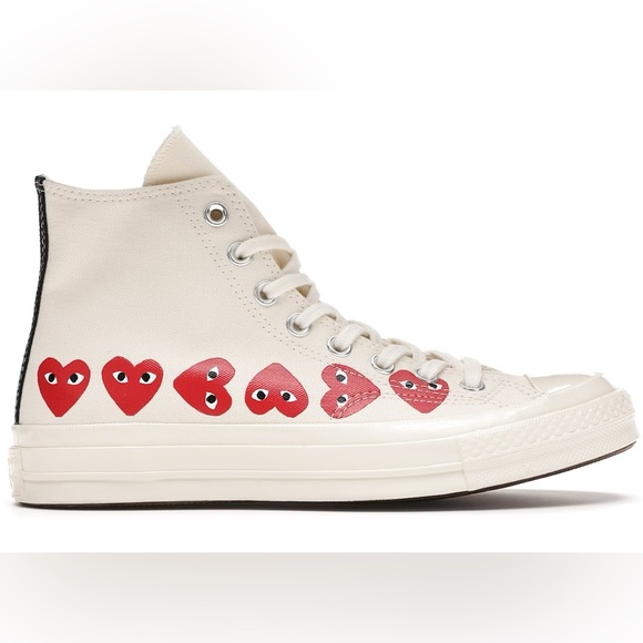 Converse Gender Inclusive Chuck Taylor® Heart High Top Sneaker. Worn once. - Picture 5 of 5